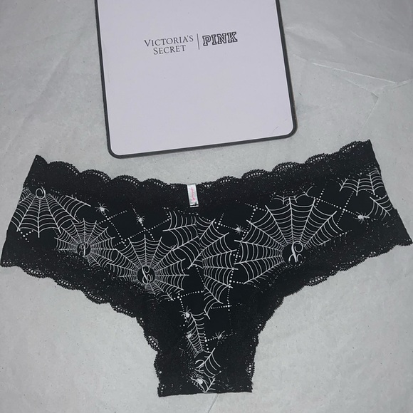 (L) Victoria’s Secret PINK Halloween Spider Cheeky Panty - Picture 2 of 8